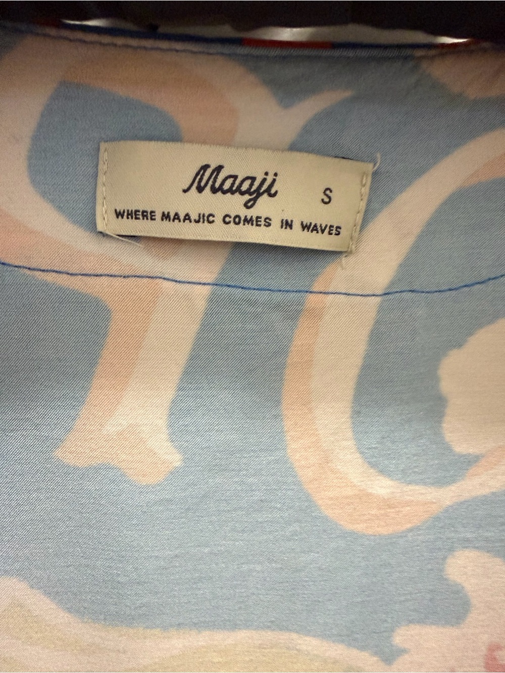 Maaji Vibrant Blue Tropical Print Mini Dress - Picture 13 of 13
